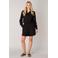 Base Level loose fit short Yarda met linnen zwart
