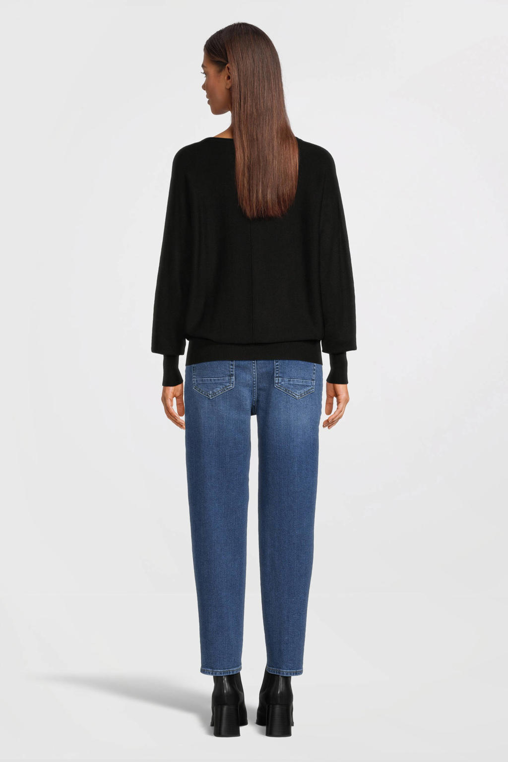 zwarte boothals trui