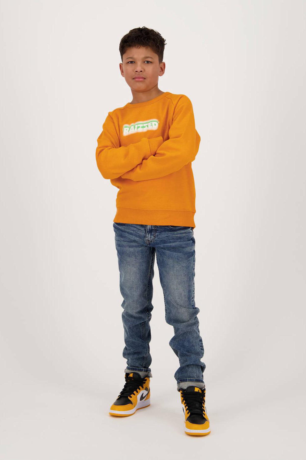 Raizzed sweater Jardy met logo oranje wehkamp