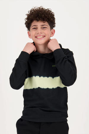 hoodie Jermain met tekst zwart