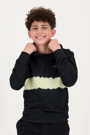 hoodie Jermain met tekst zwart