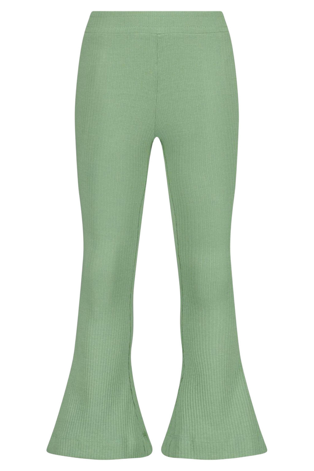 Raizzed flared broek Porto lichtgroen