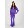Raizzed high waist flared broek Melis paars