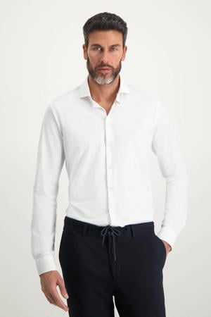 slim fit strijkvrij overhemd wit