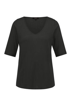 T-shirt met textuur zwart