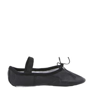 leren balletschoenen zwart
