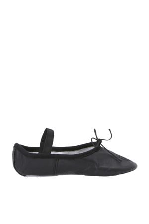 leren balletschoenen zwart