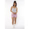 America Today ribgebreide singlet Grace met kant grijs melange