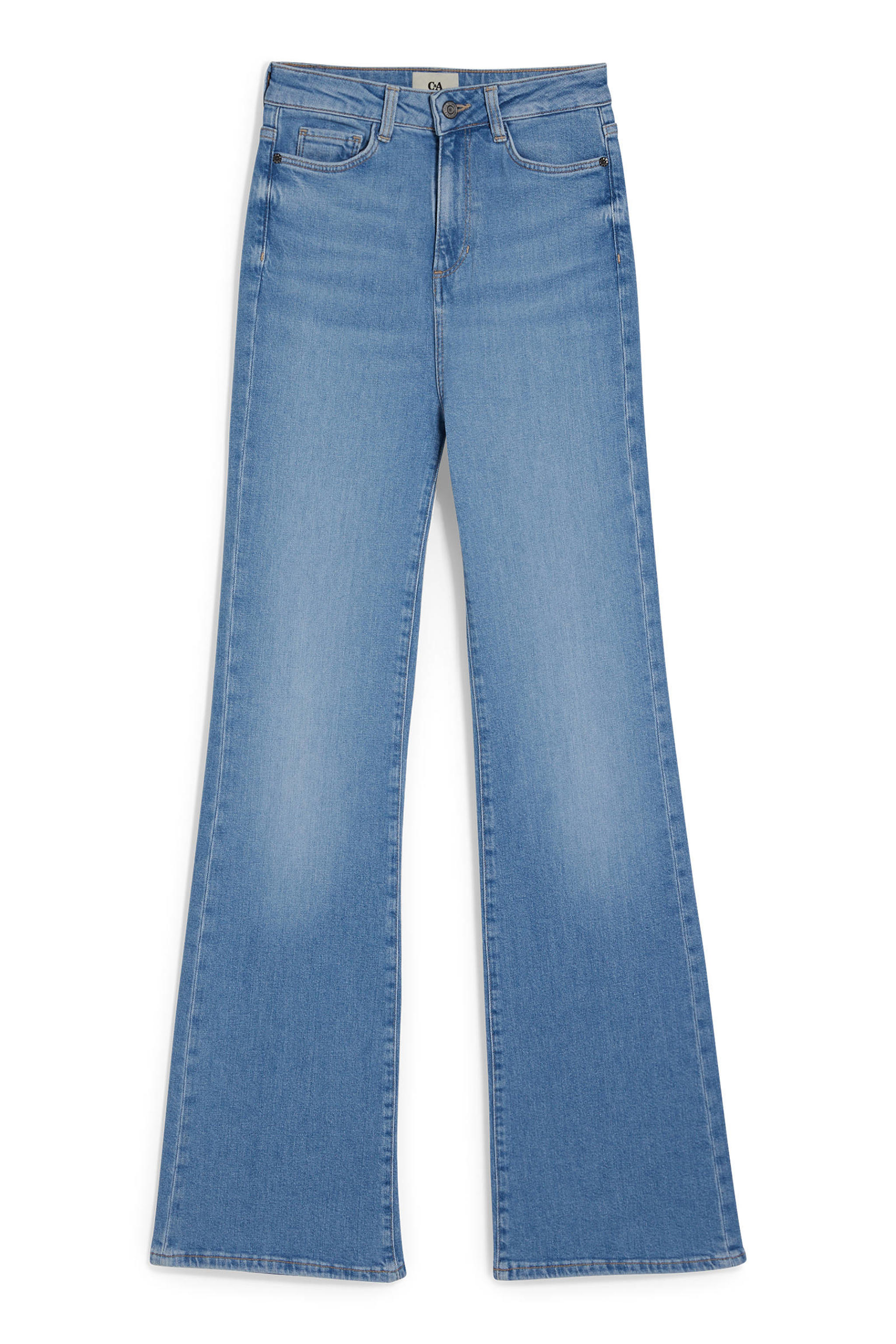 C&A high waist flared jeans light blue denim | wehkamp