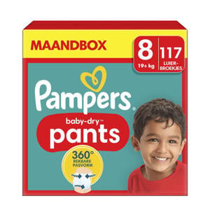 Wehkamp Pampers Baby-Dry Pants Maat 8 (19kg+) - 117 luierbroekjes maandbox aanbieding