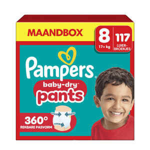 Maat 8 maandbox - 117 luierbroekjes - 17kg+