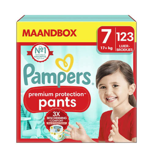 Pampers Premium Protection Pants Maat 7 maandbox - 123 luierbroekjes 17kg+