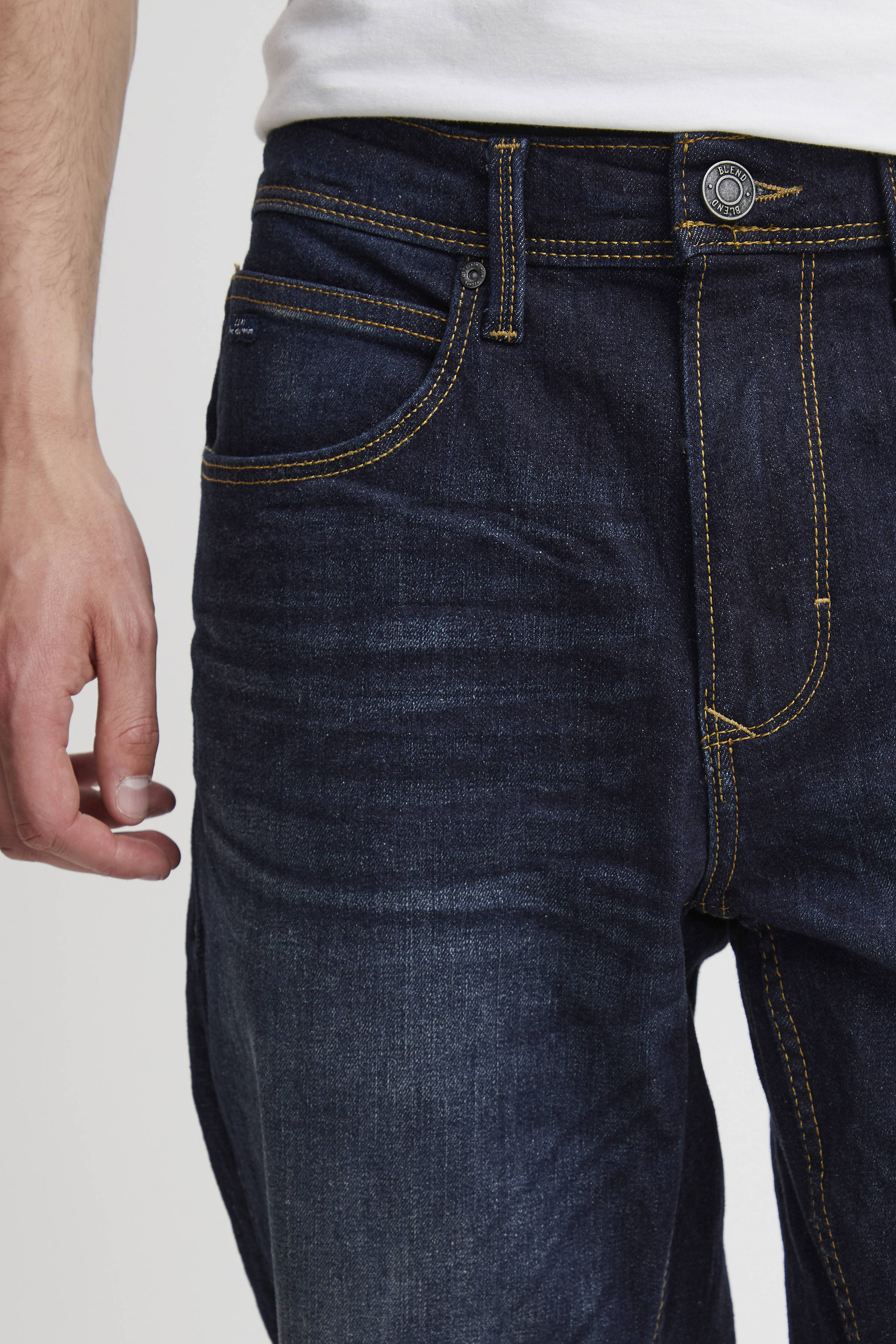 Blend He Rock Denim Regular Fit Low-Waist Men's Jeans - 98% Cotton, 2% Elastane, Straight Leg (34W X 32L, Blue) - View #8