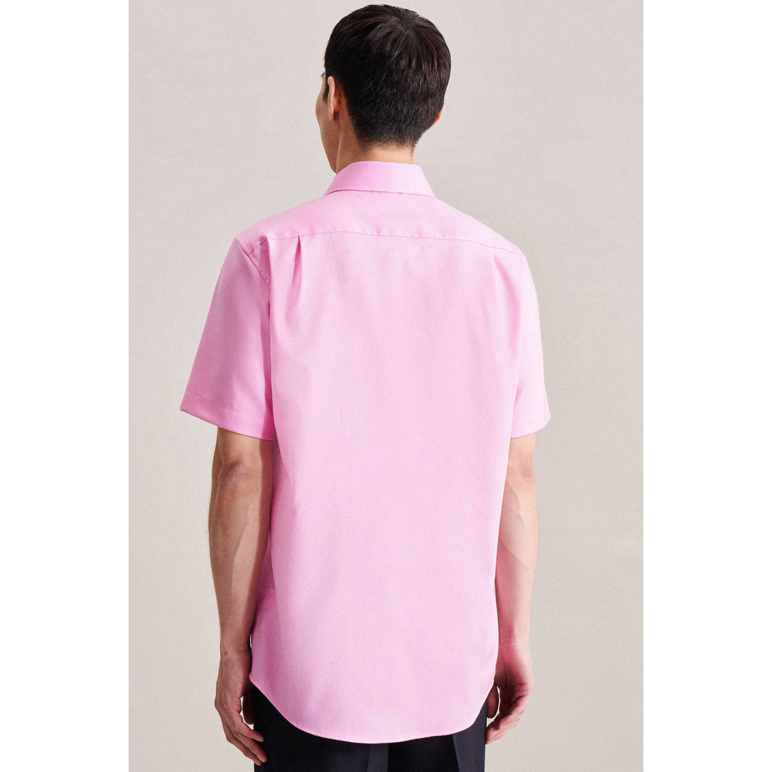 Seidensticker regular fit overhemd roze
