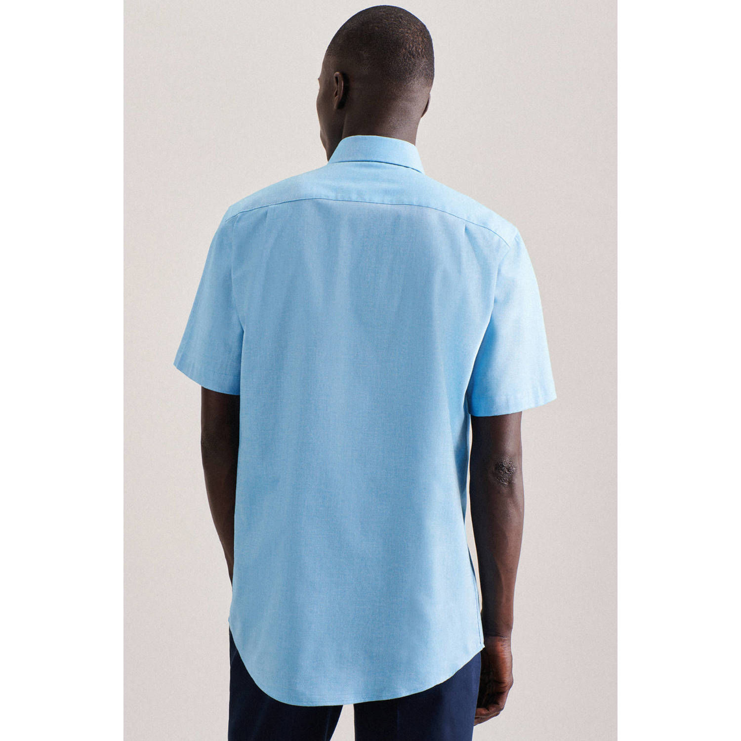 Seidensticker regular fit overhemd turquoise