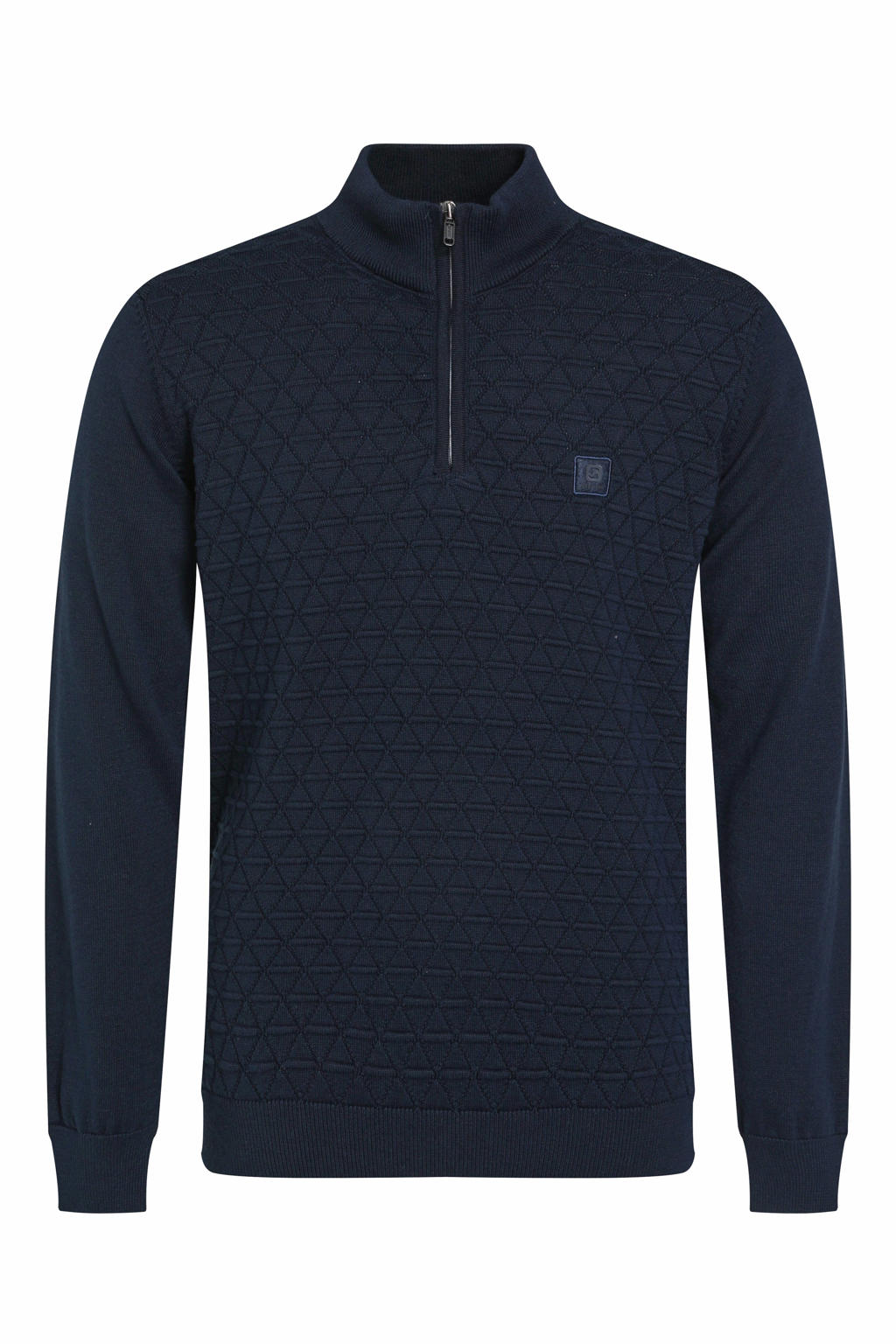 Noble Wild Trui met opstaande kraag en halve ritsNW3120 Neptune