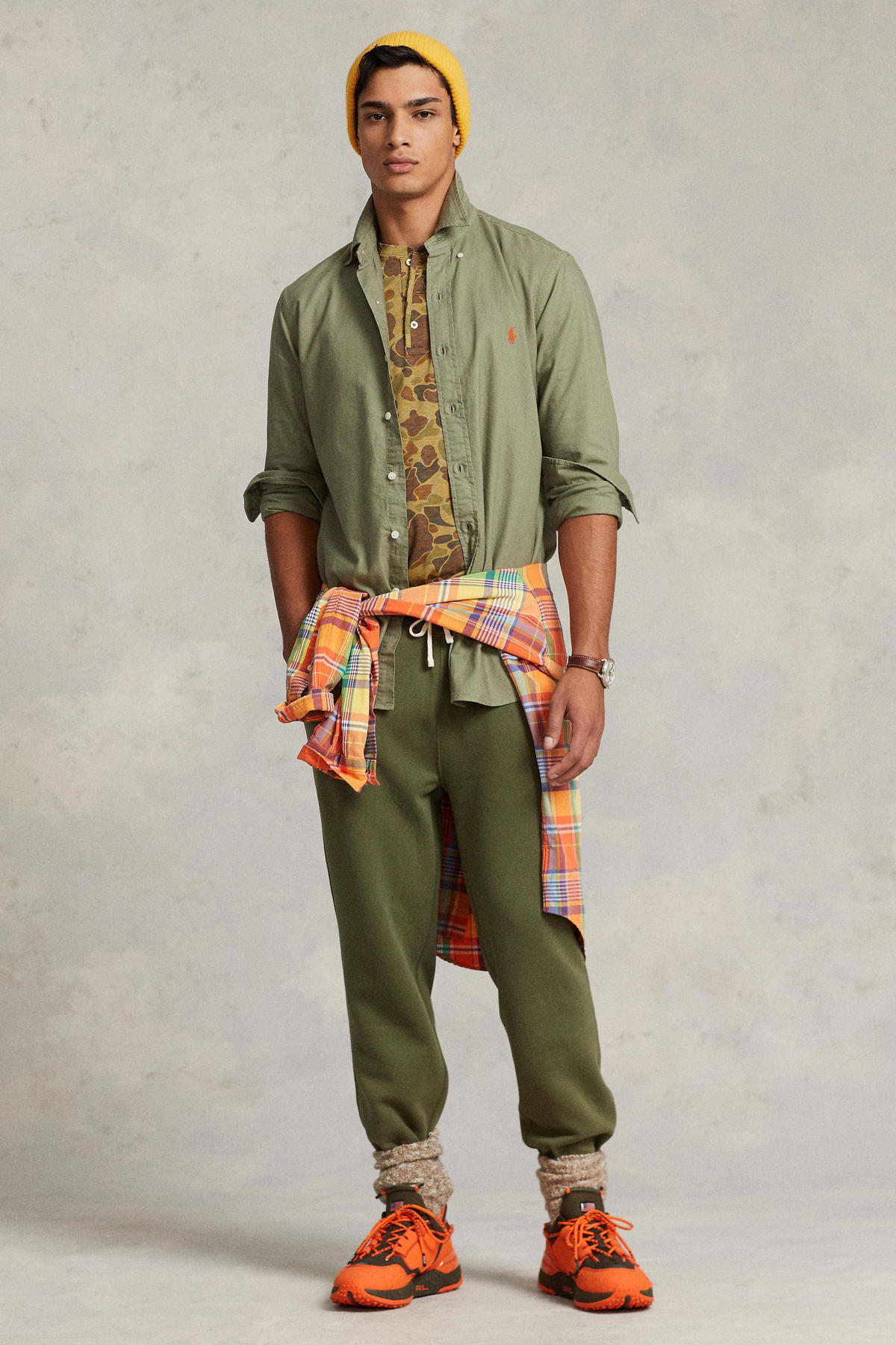 POLO Ralph Lauren fit overhemd met borduursels sage green wehkamp