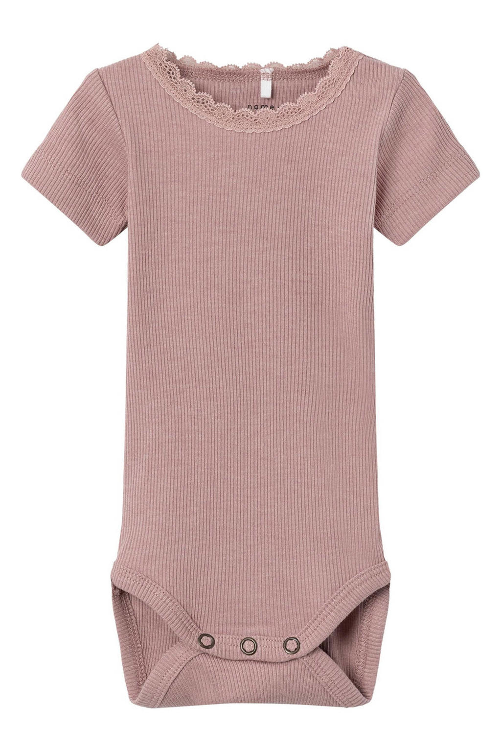 NAME IT BABY romper NBFKAB met katoen mauve