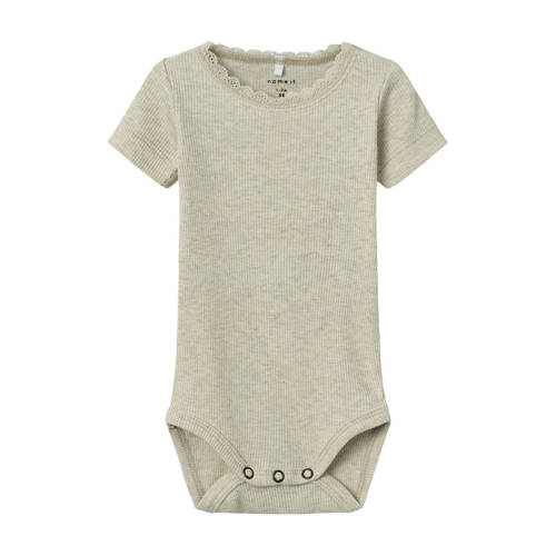 NAME IT BABY romper NBFKAB met katoen beige afbeelding