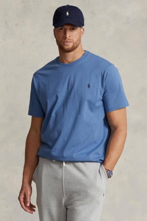 +size slim fit T-shirt met logo nimes blue