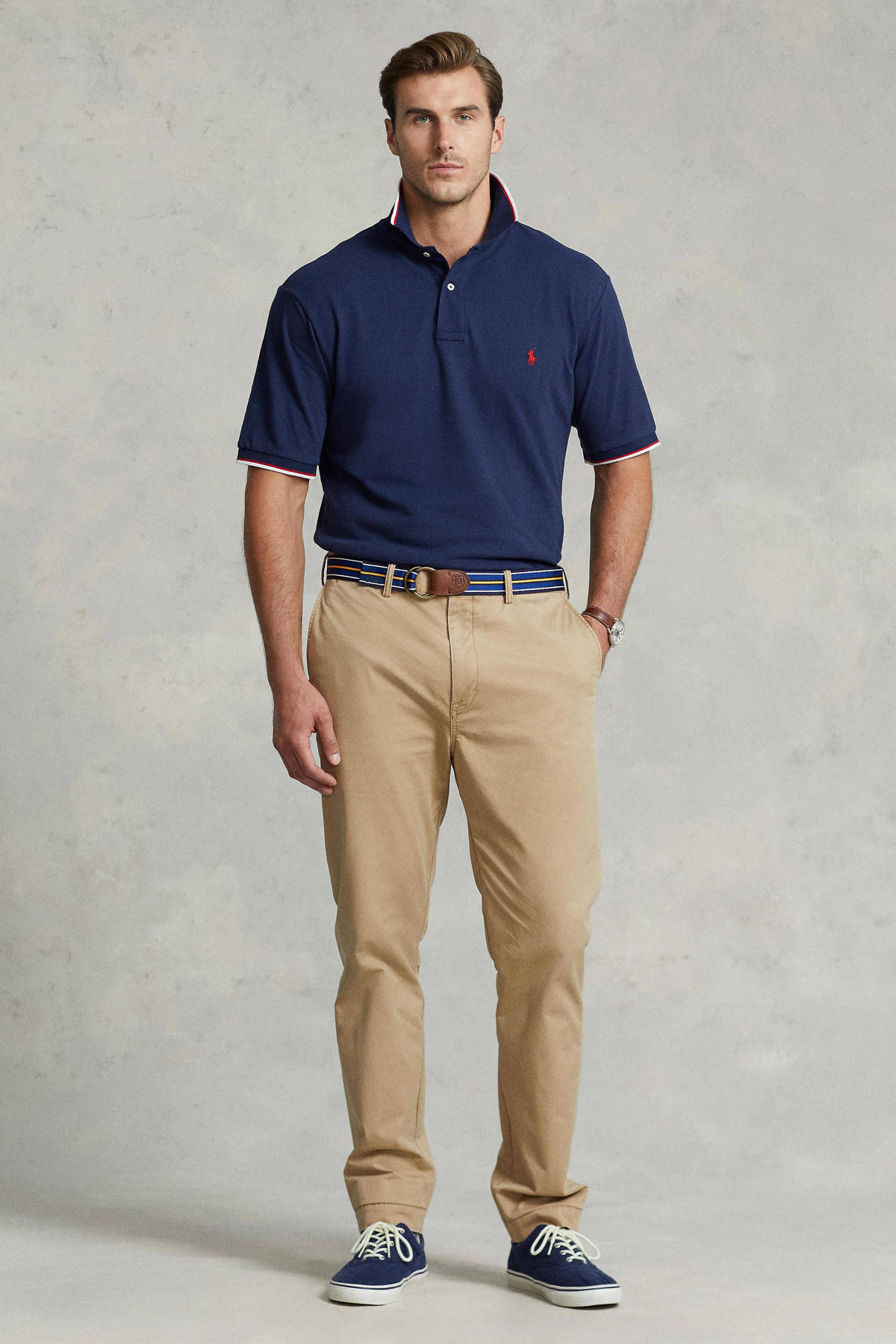 Polo Ralph Lauren Big & Tall Regular Fit Polo Shirt, Newport Navy