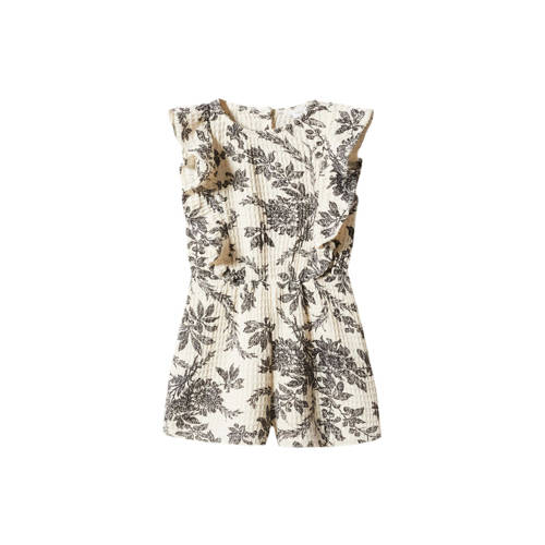 Mango Kids jumpsuit met all over print ecru
