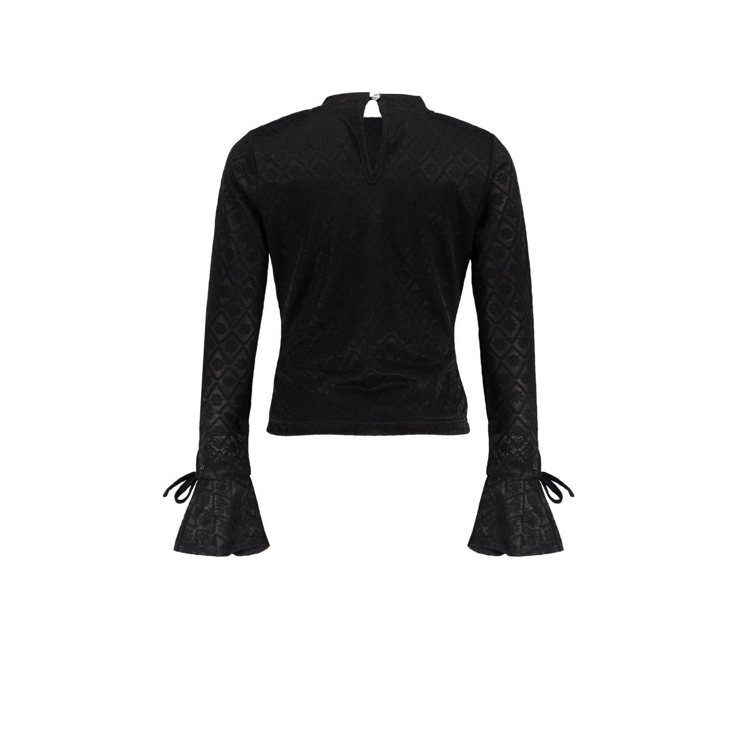 Frankie&Liberty top Karry met textuur zwart