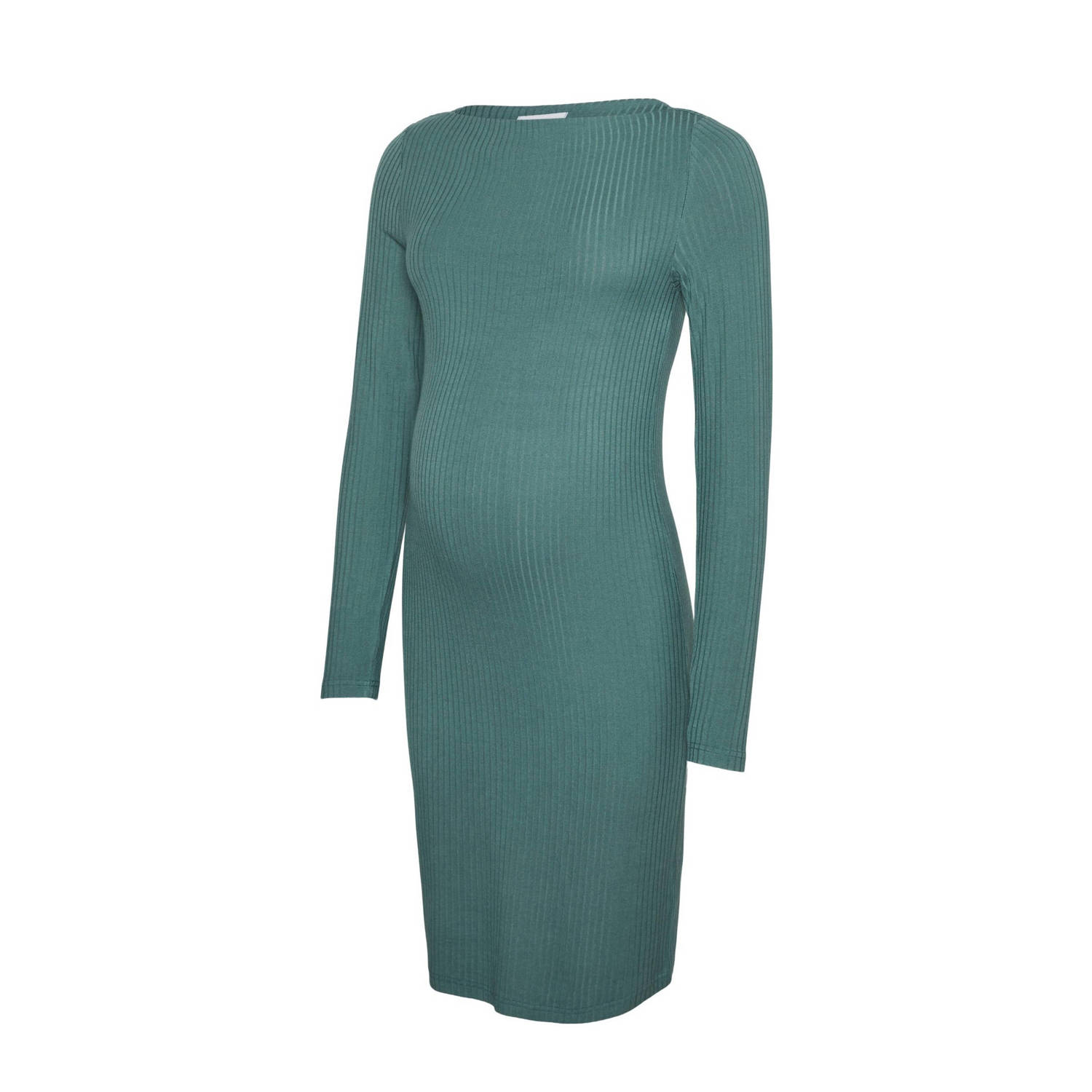 Mamalicious zwangerschapsjurk MLTRINITY donkergroen Dames Viscose Boothals XL
