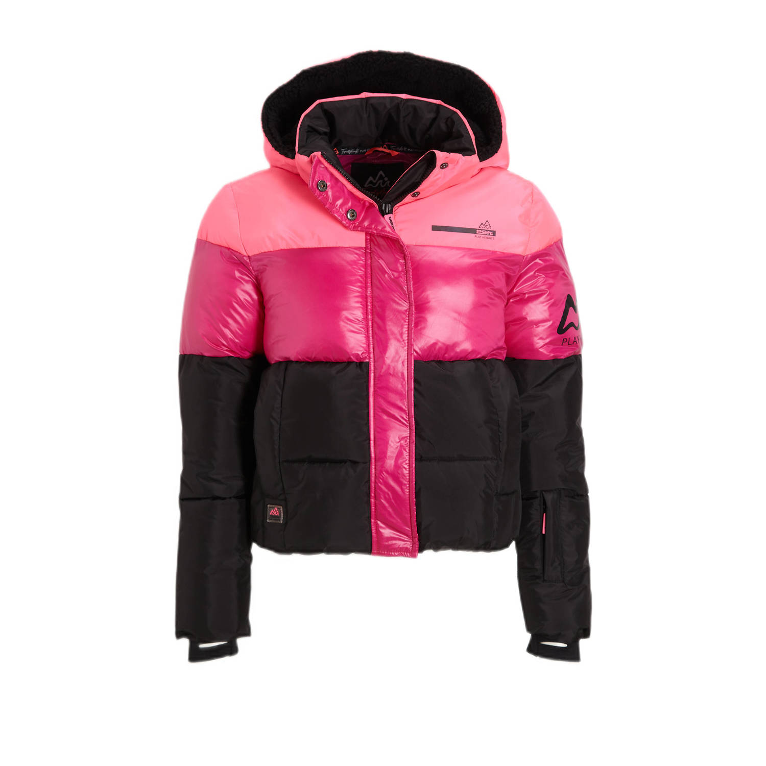 29FT ski-jack Neva roze wart Skijack Meisjes Polyester Capuchon 128
