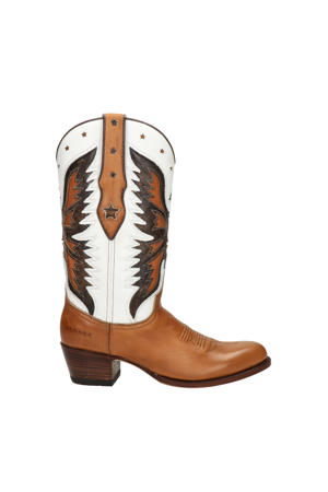 Deborah leren cowboylaarzen cognac