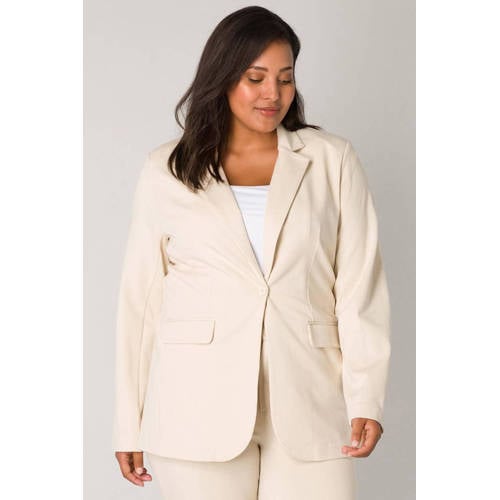 Base Level Curvy blazer beige afbeelding