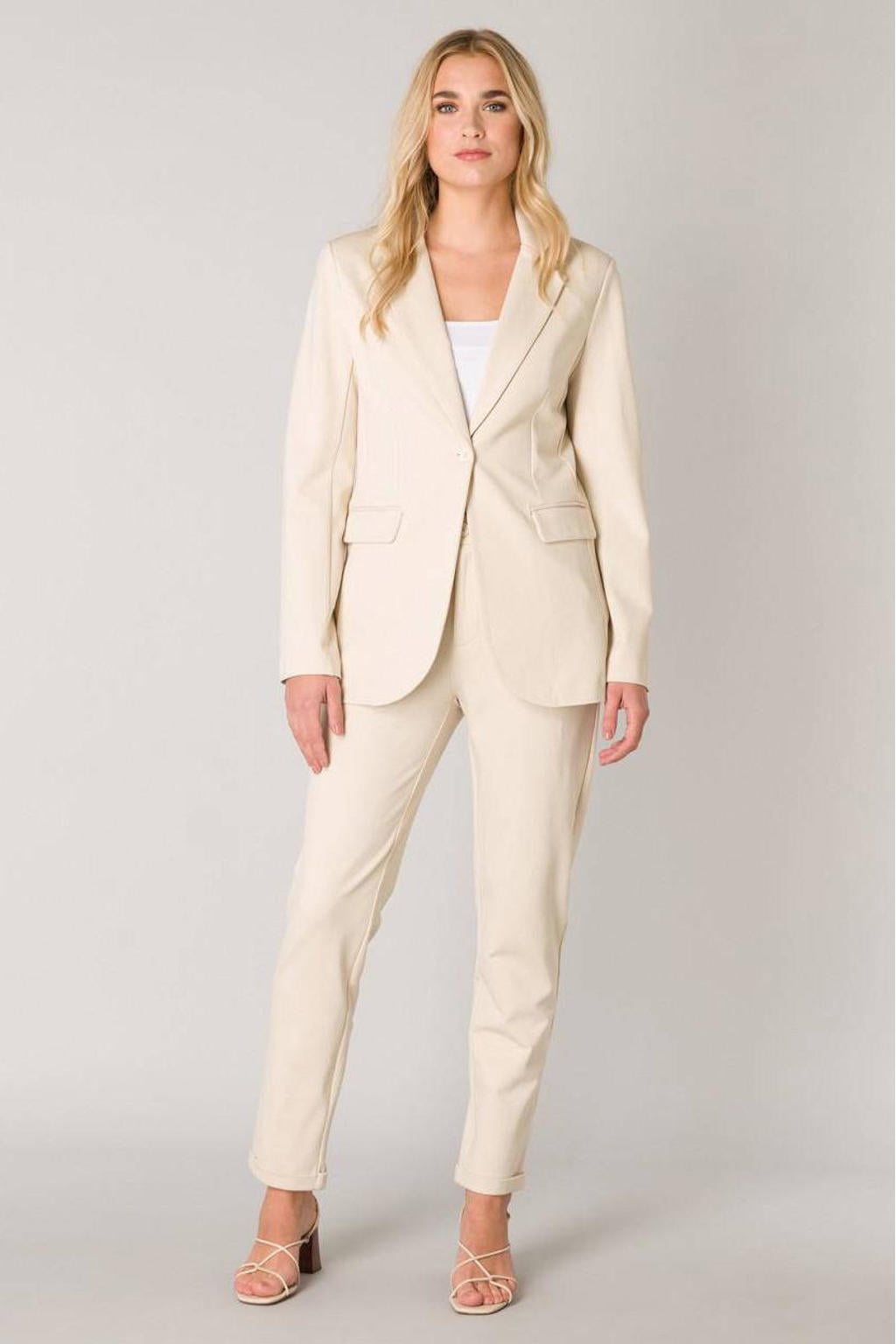 Base Level getailleerde blazer Yace beige