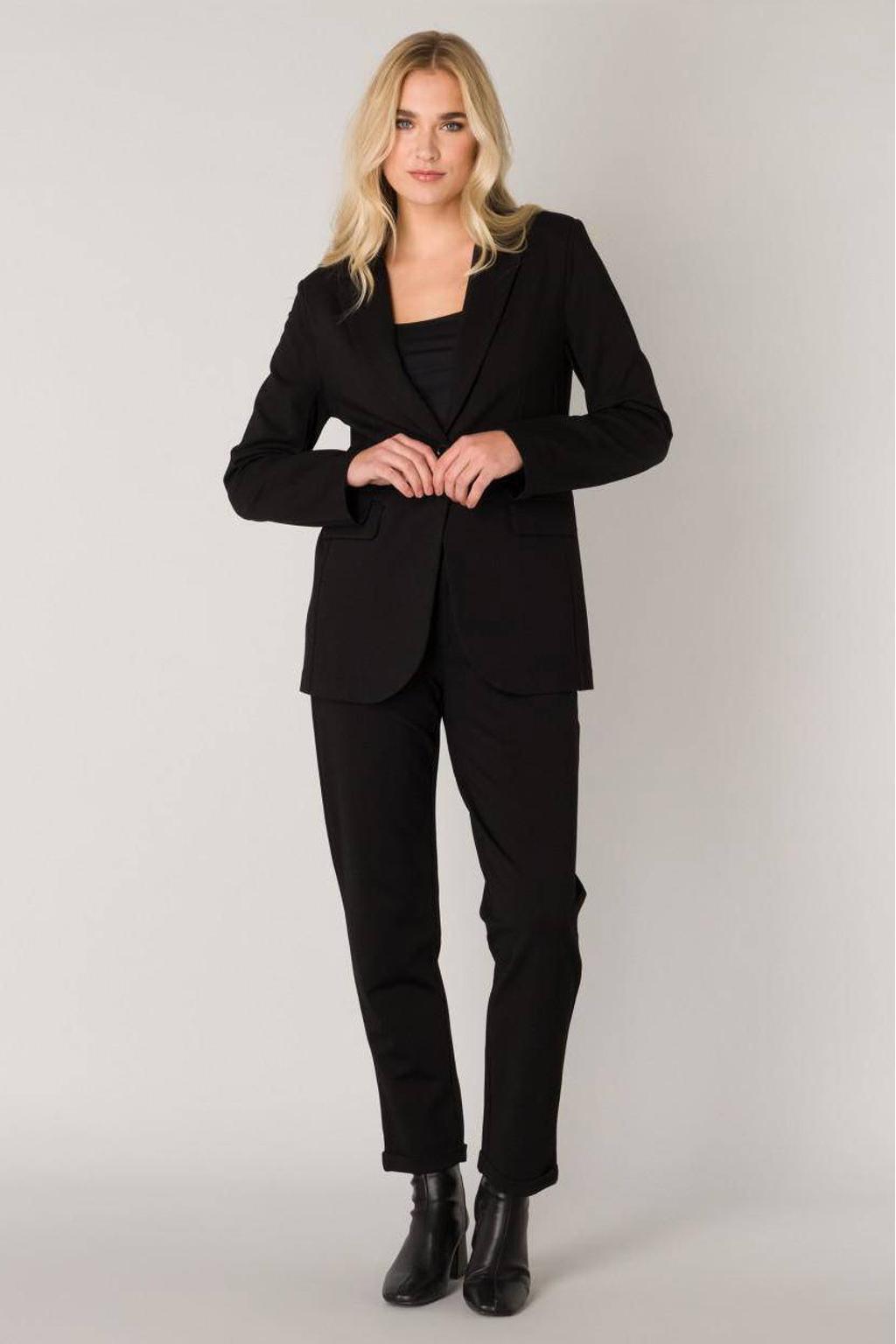 Base Level getailleerde blazer Yace zwart