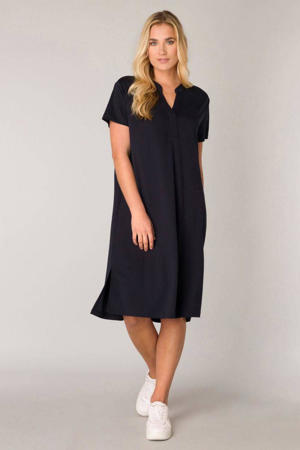 jurk Yen met ceintuur donkerblauw