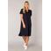 Base Level jurk Yen met ceintuur donkerblauw