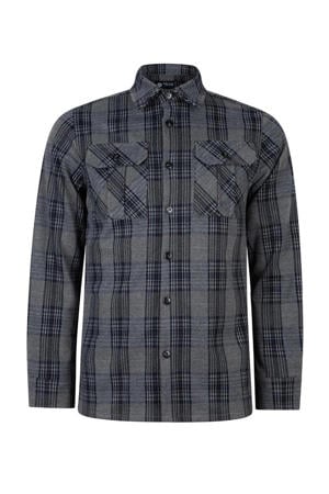 geruit overhemd grijs/blauw