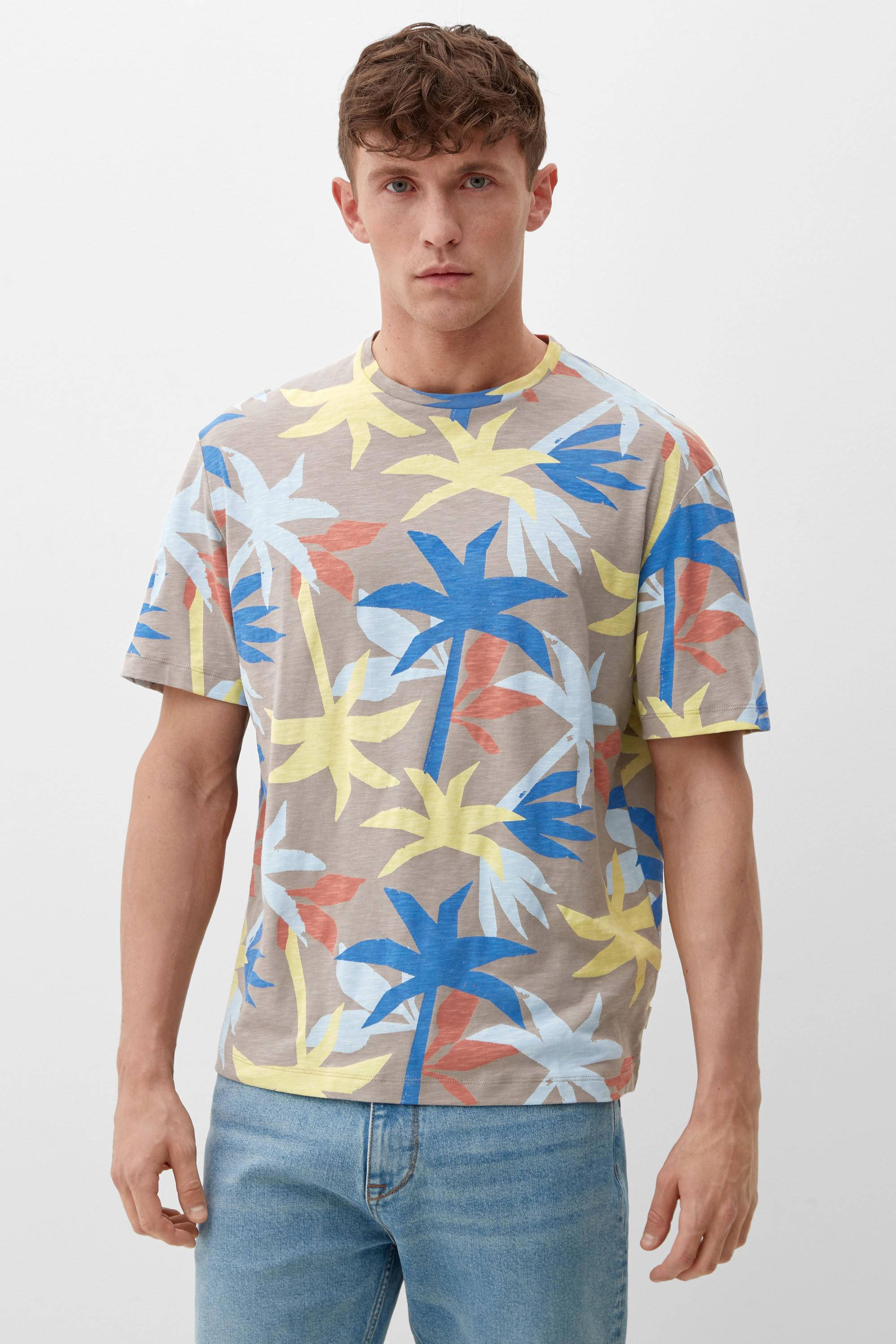 s.Oliver regular fit T shirt met all over print multicolour wehkamp