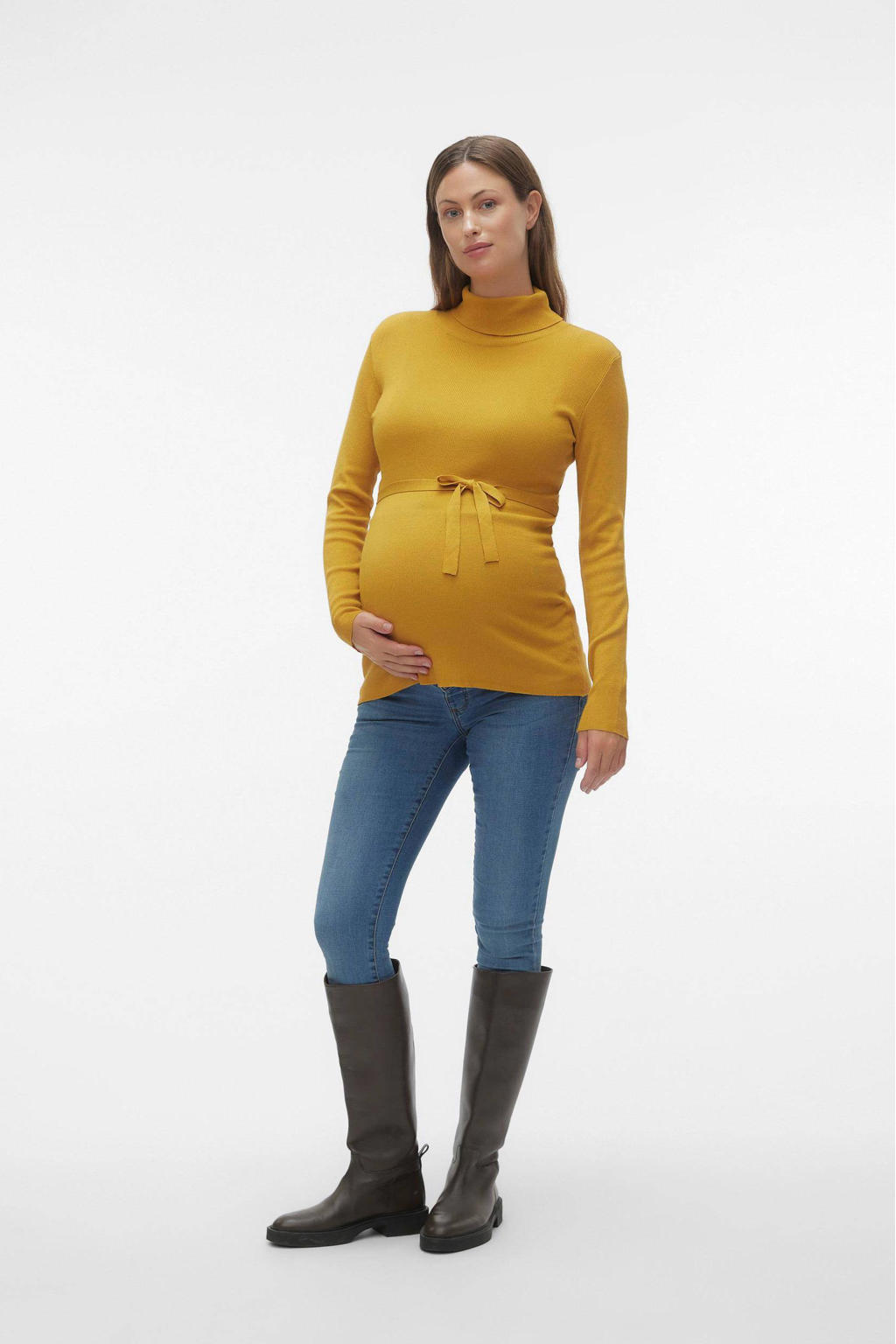 MAMALICIOUS zwangerschapslongsleeve MLJACINA warmgeel