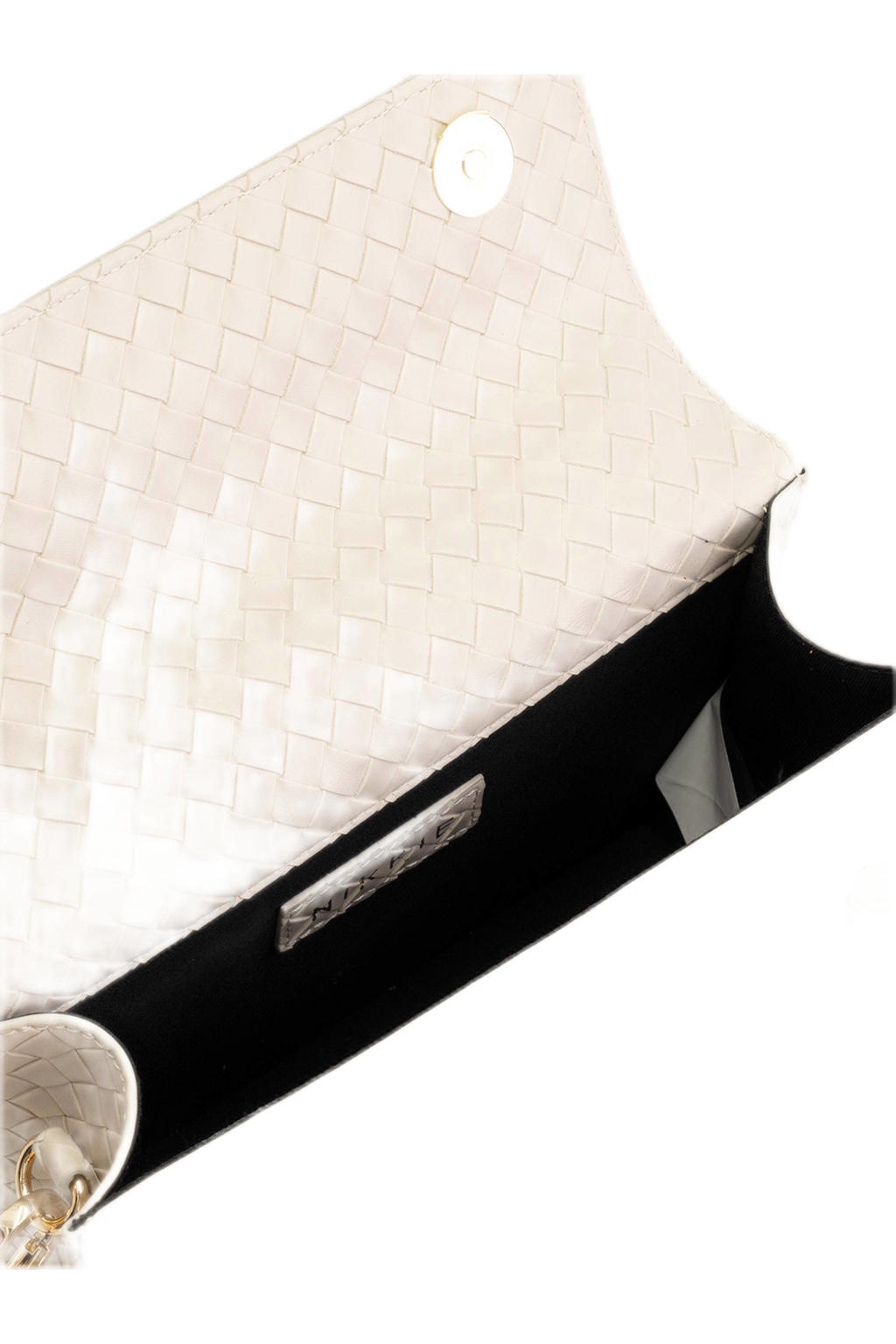 NIKKIE gevlochten crossbody tas Daxton crème wehkamp