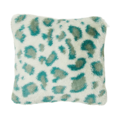 NOUS Living sierkussenhoes Panter (45x45 cm) - blauw/groen