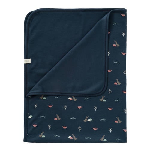Fresk babydeken Rabbit mood indigo afbeelding