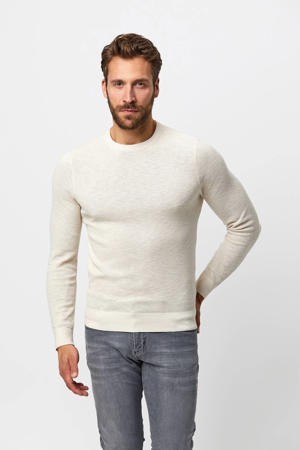 gemêleerde trui off white
