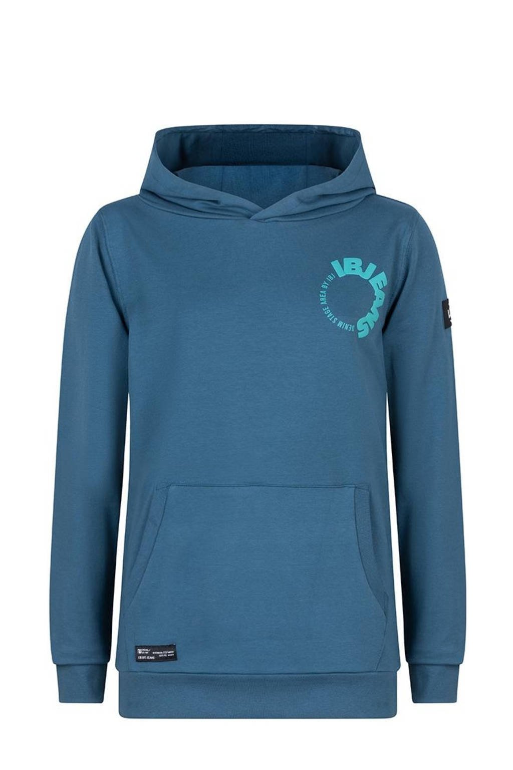 hoodie met backprint blauw
