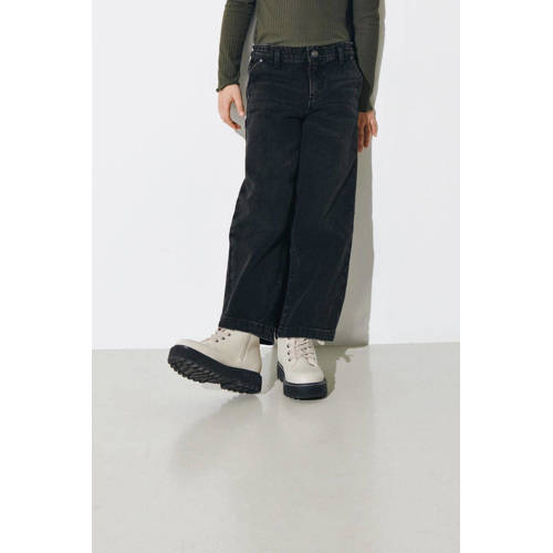 KIDS ONLY GIRL wide leg jeans KOGCOMET zwart afbeelding