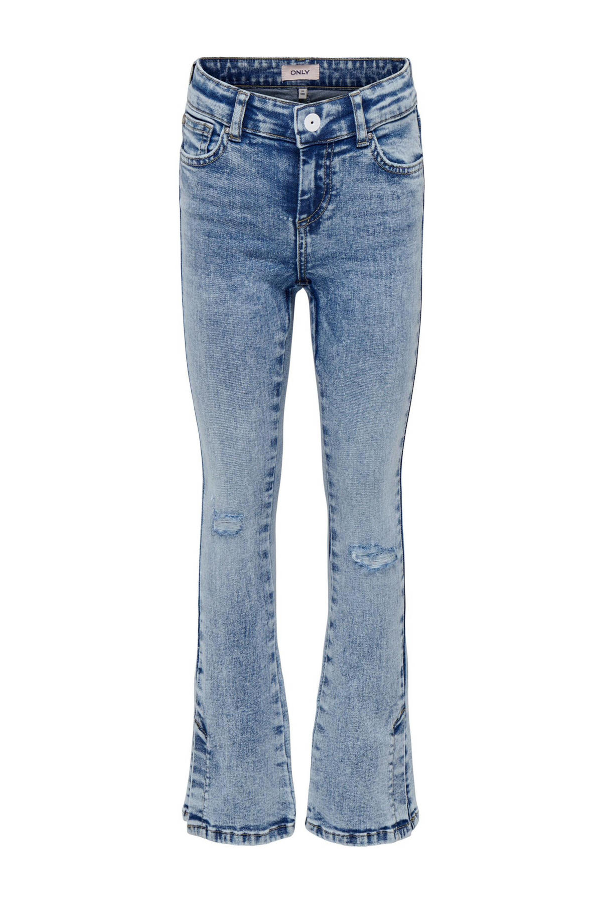 KIDS ONLY GIRL flared jeans KOGHUSH light blue bleached denim wehkamp