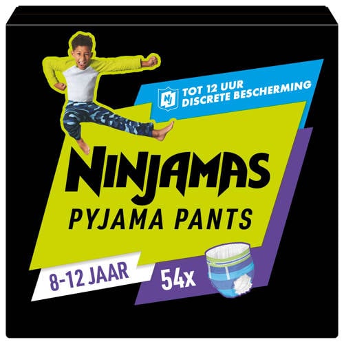 Pampers Ninjamas Pyjama Pants pyjamabroekjes Jongens 8-12 Jaar (27-43kg) - 54 stuks afbeelding