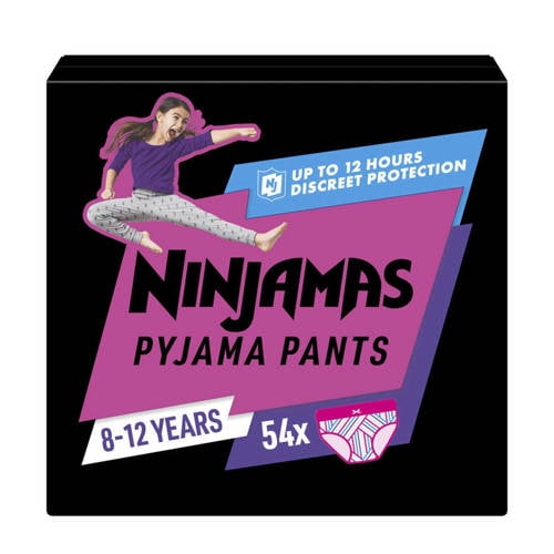 Pampers Ninjamas Pyjama Pants luierbroekjes Maat 8 Meisje (27-43kg) - 54 stuks maandbox