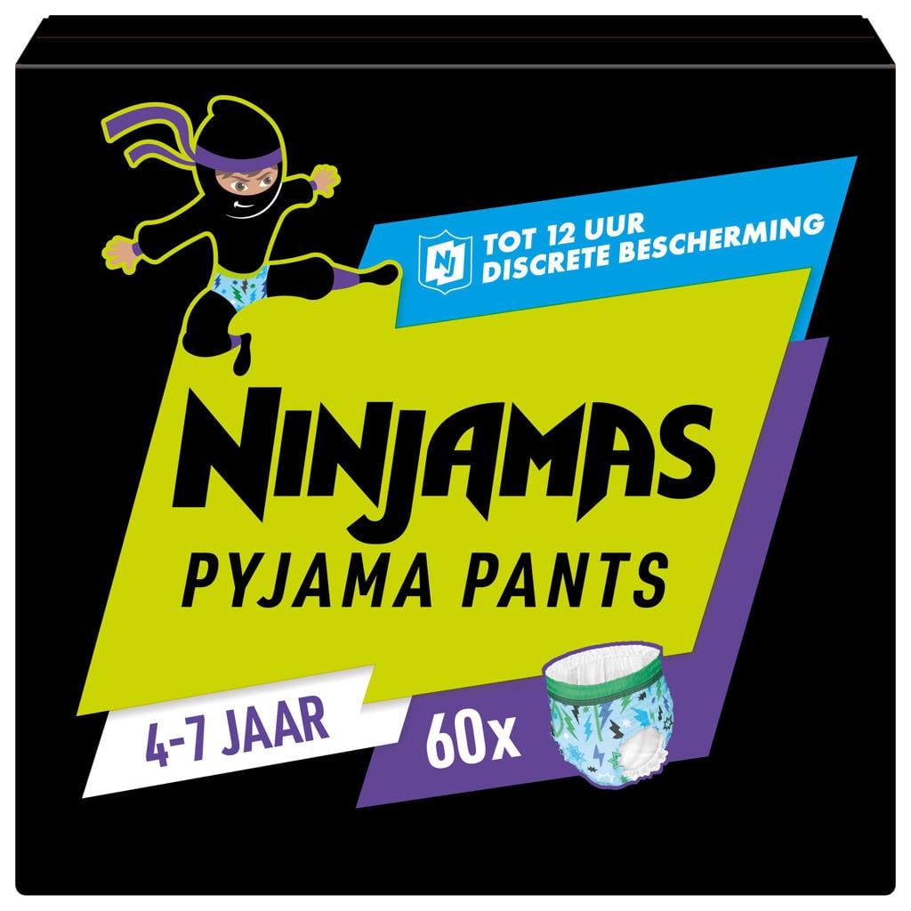 Pampers Ninjamas Pyjama Pants pyjamabroekjes Jongens 4-7 Jaar (17-30kg) - 60 stuks