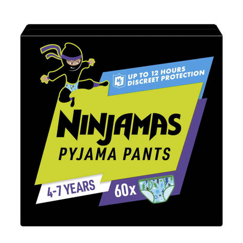 Pampers Ninjamas Pyjama Pants luierbroekjes Maat 7 Jongen (17-30kg) - 60 stuks maandbox