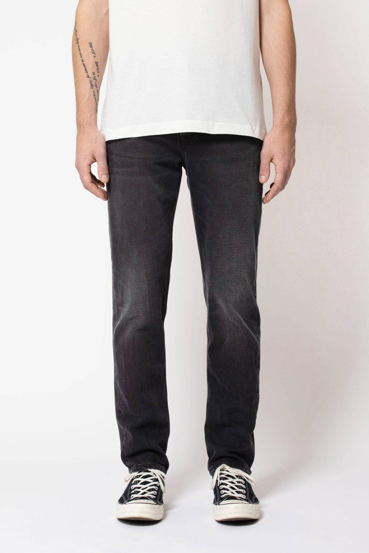 Nudie Jeans tapered fit jeans Steady Eddie II black change wehkamp